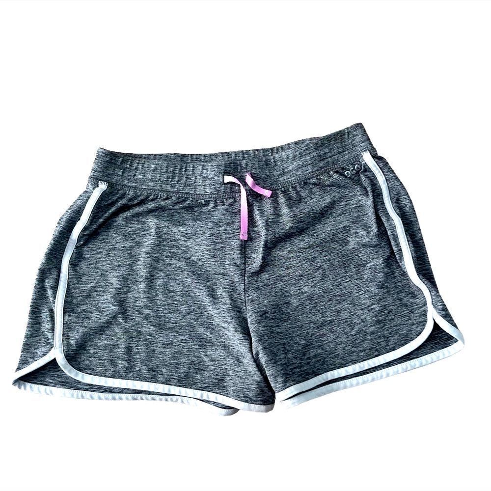🌴 DSG Heather Grey Athletic Dolphin Hem Shorts Girls XL (16)